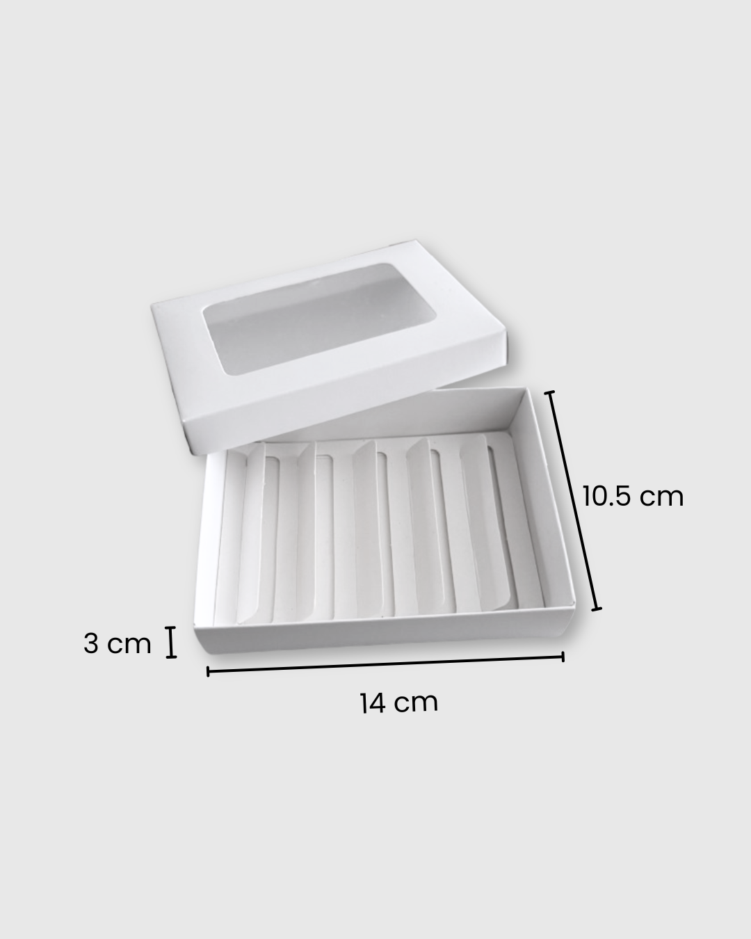 Caja blanca 14x10.5x3 cm