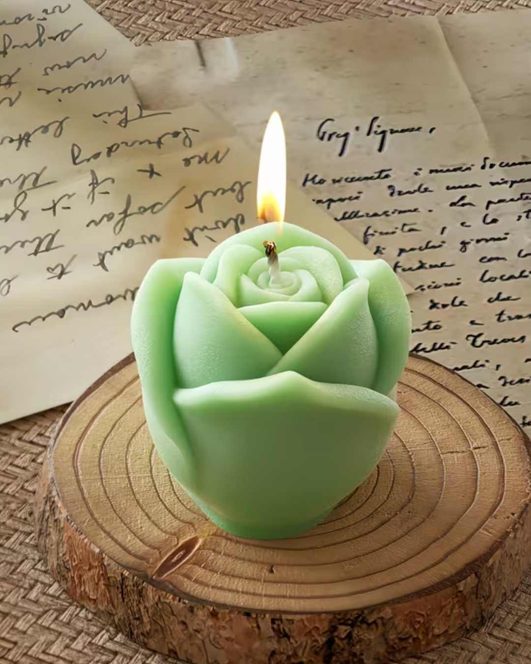 2 moldes de silicona en forma de rosa