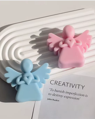 Molde de silicona con forma de angel con corazón