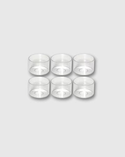 Vasos transparentes de policarbonato para velas 2.6cm de alto