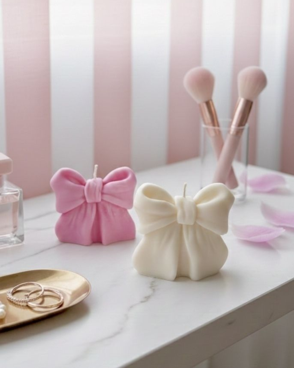 Molde de Silicona Lazo Romántico para Vela