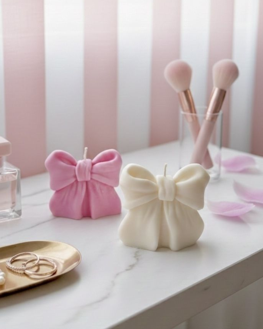 Molde de Silicona Lazo Romántico para Vela