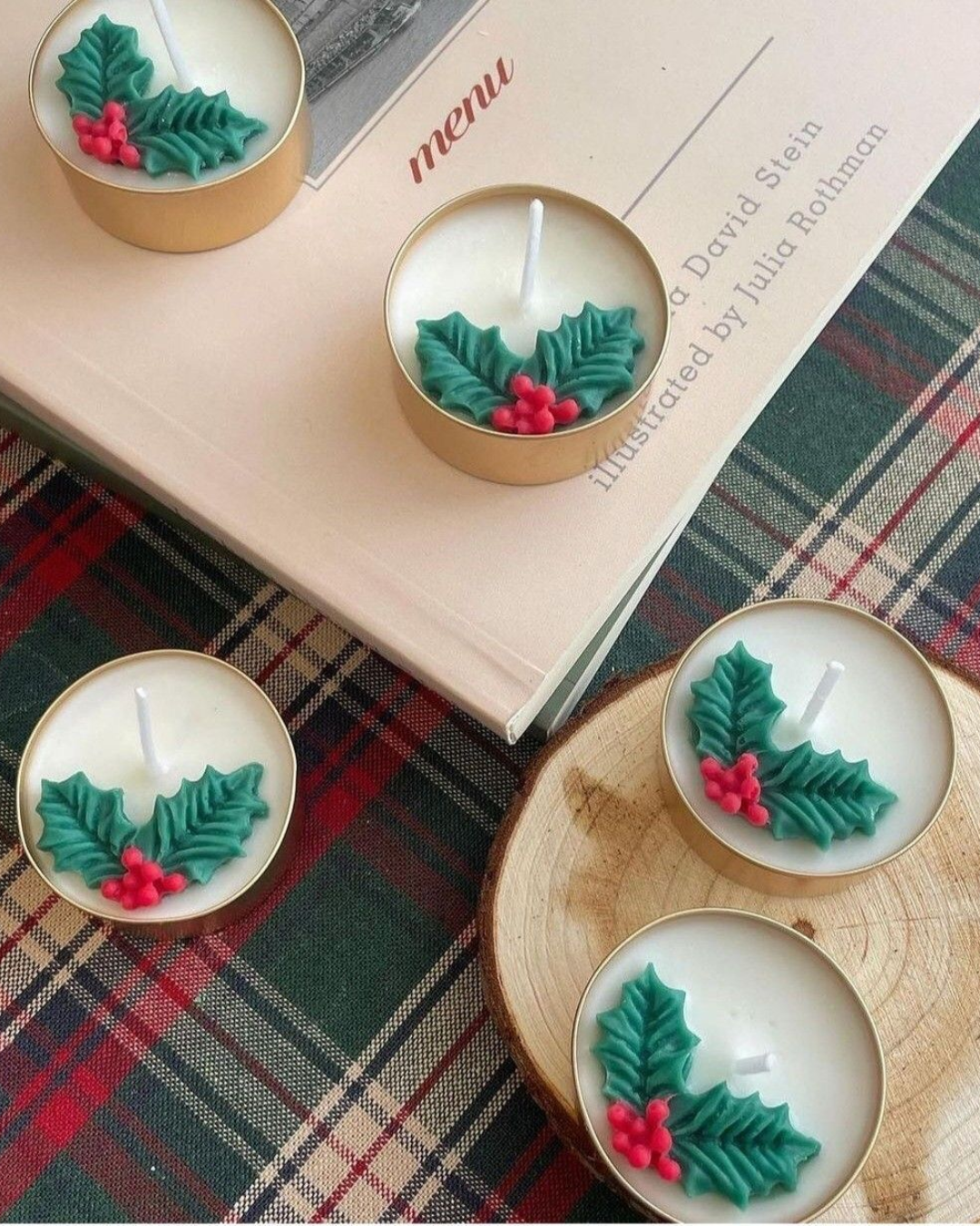 2 Moldes de Silicona de Hojas de Acebo Navideñas