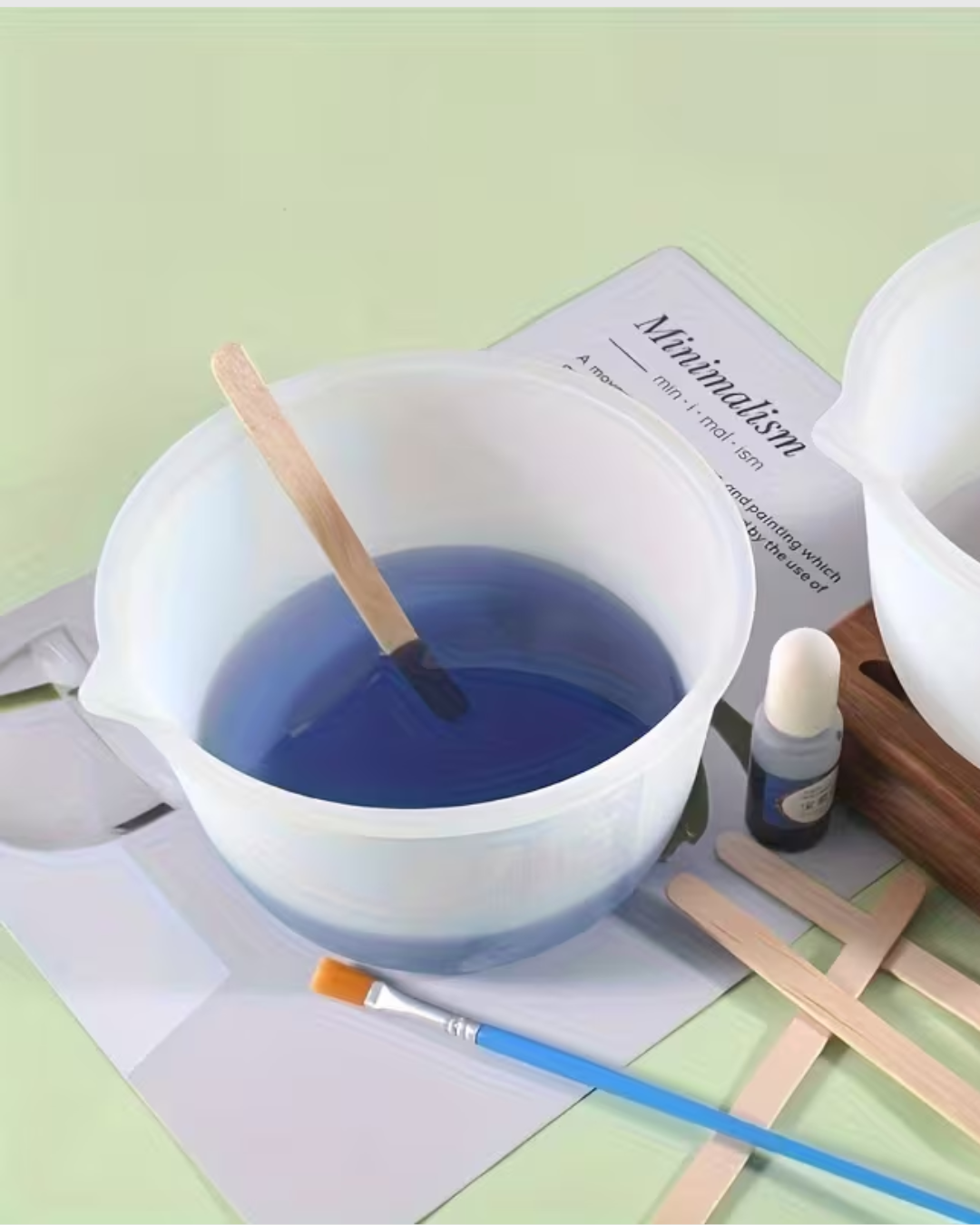 Recipiente medidor de silicona de 600 ml