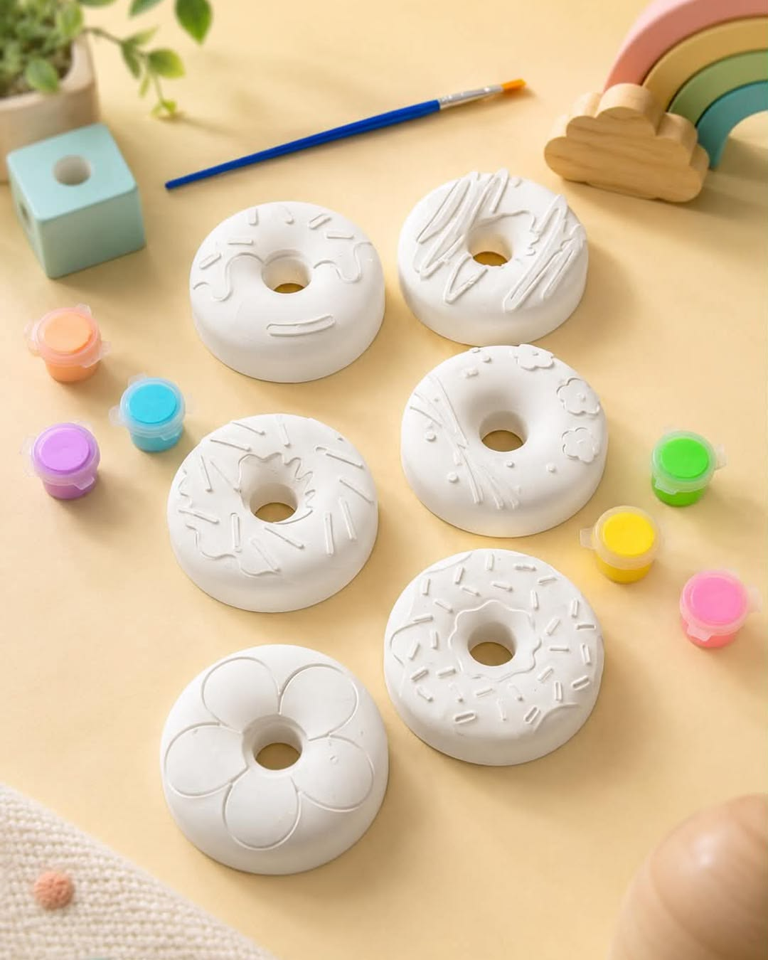 Molde de silicona en forma de donas de 6 cavidades