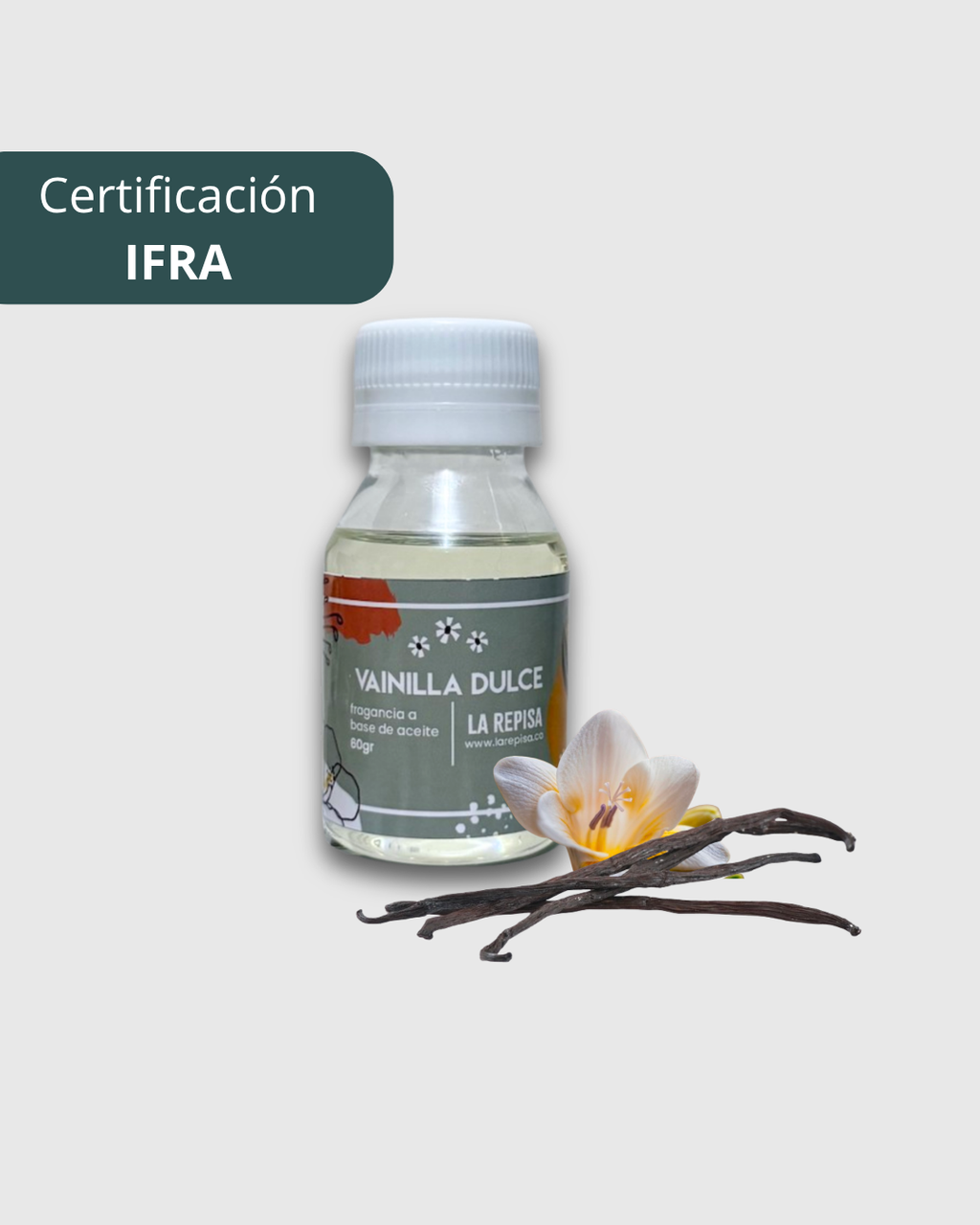 Fragancia premium: Vainilla Dulce 60gr