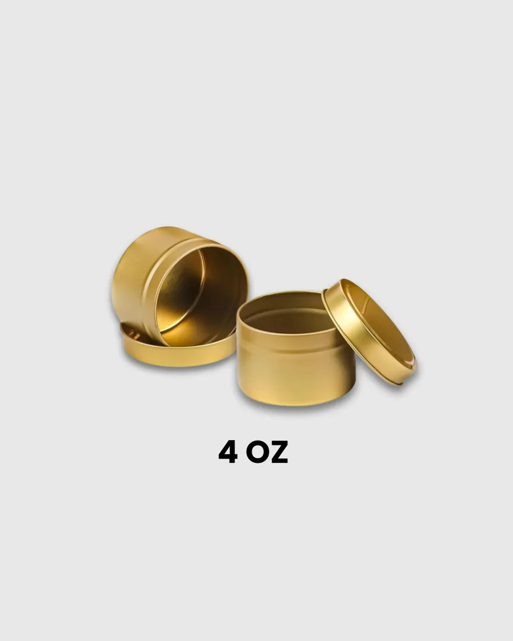 Recipiente de Metal Dorado con Tapa – 4oz (120ml)