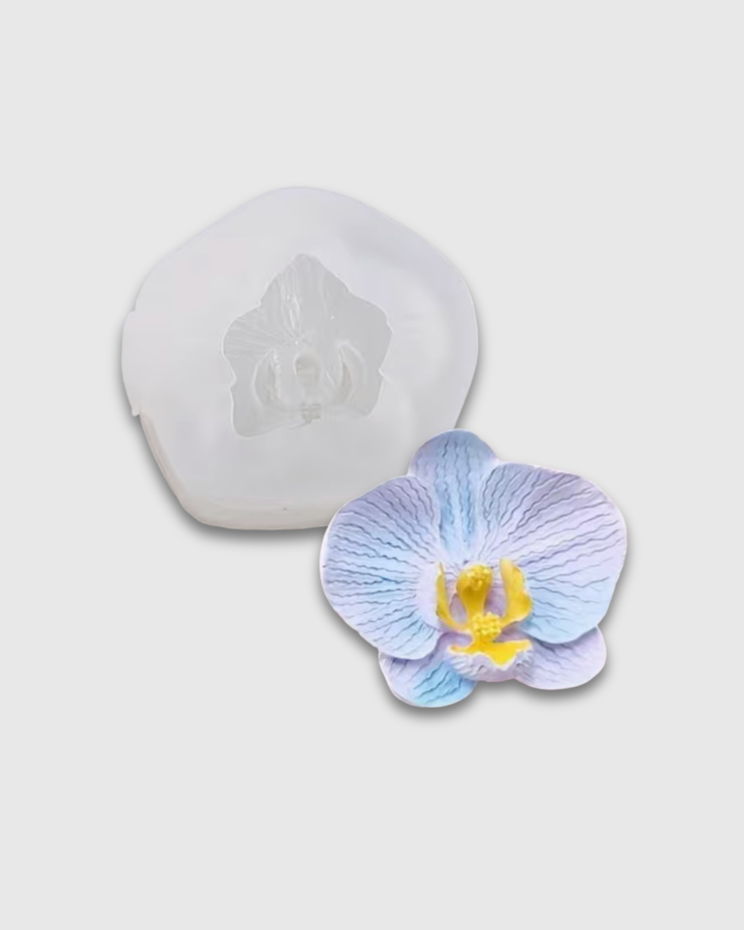 Molde de silicona en forma de orquídea