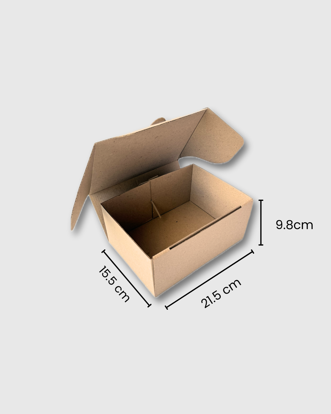 Cajas de Cartón Corrugado 21.5x15.5x9.8cm