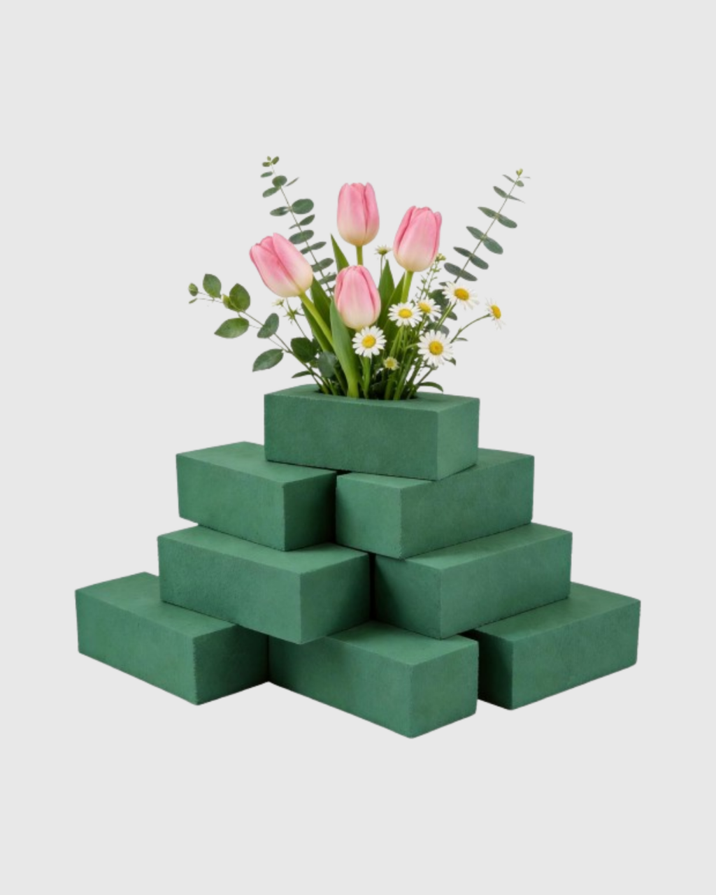 Oasis para flores en espuma floral verde