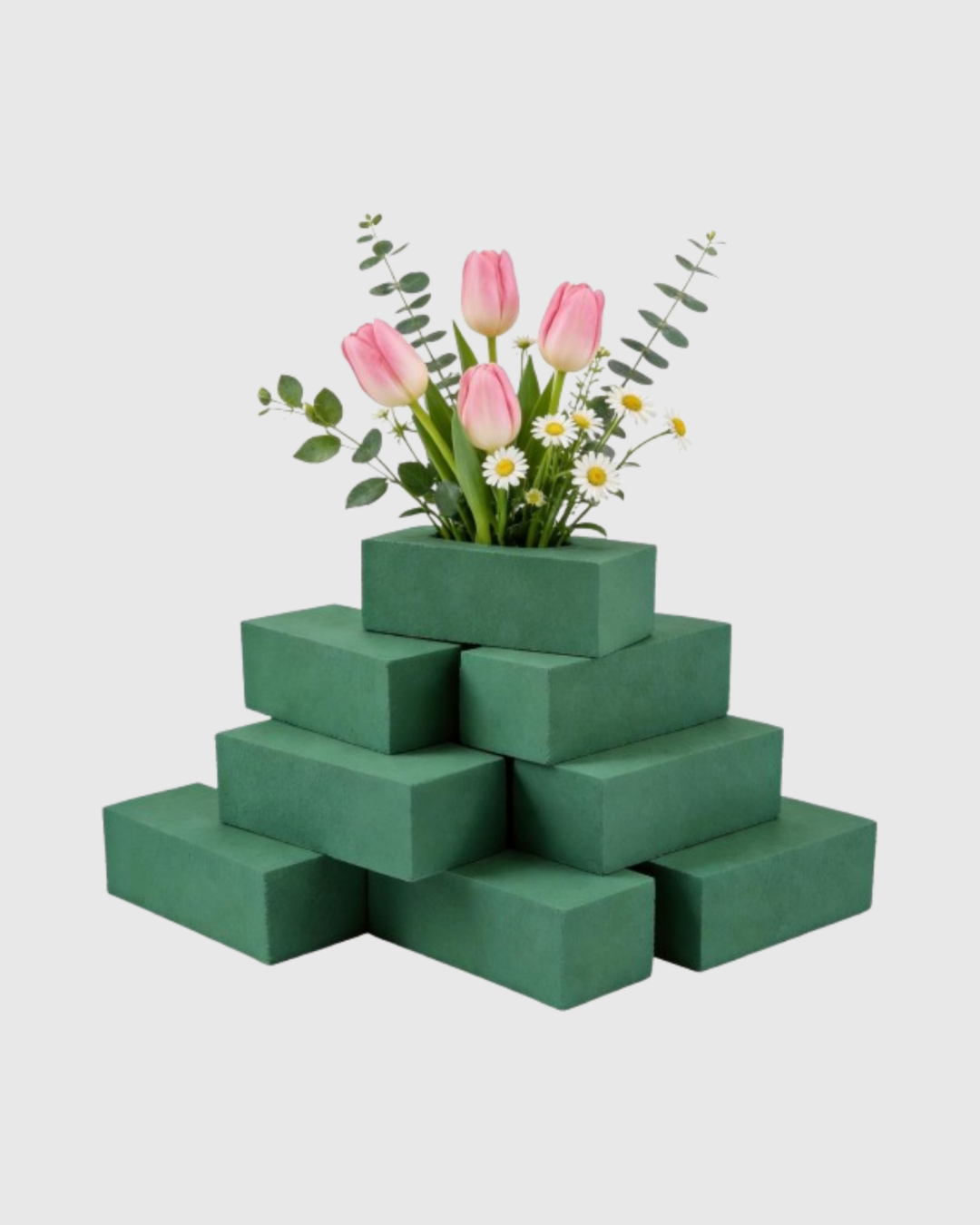 Oasis para flores en espuma floral verde