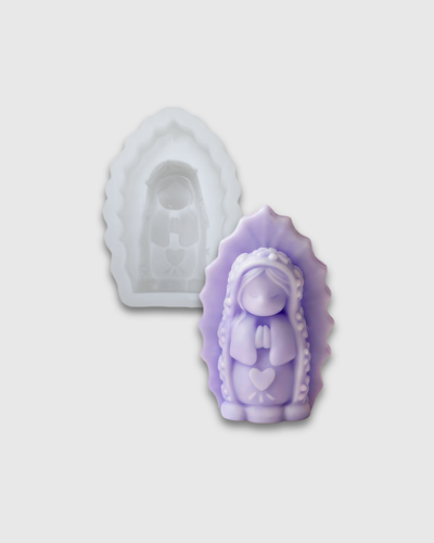 Molde de silicona en forma de virgen de Guadalupe mini