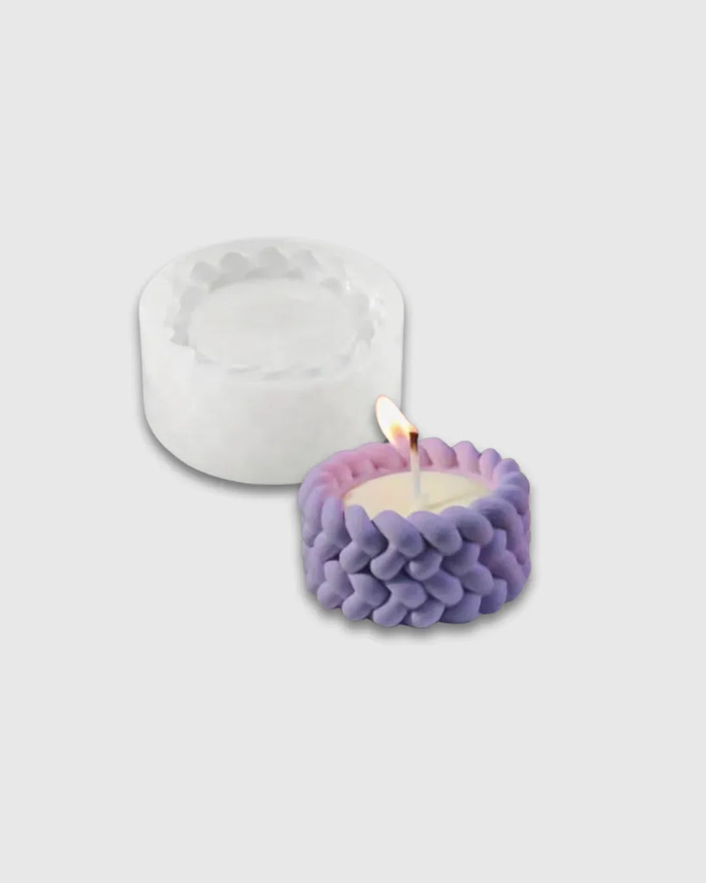 Molde de Silicona para Recipiente Pequeño Estilo Trenza