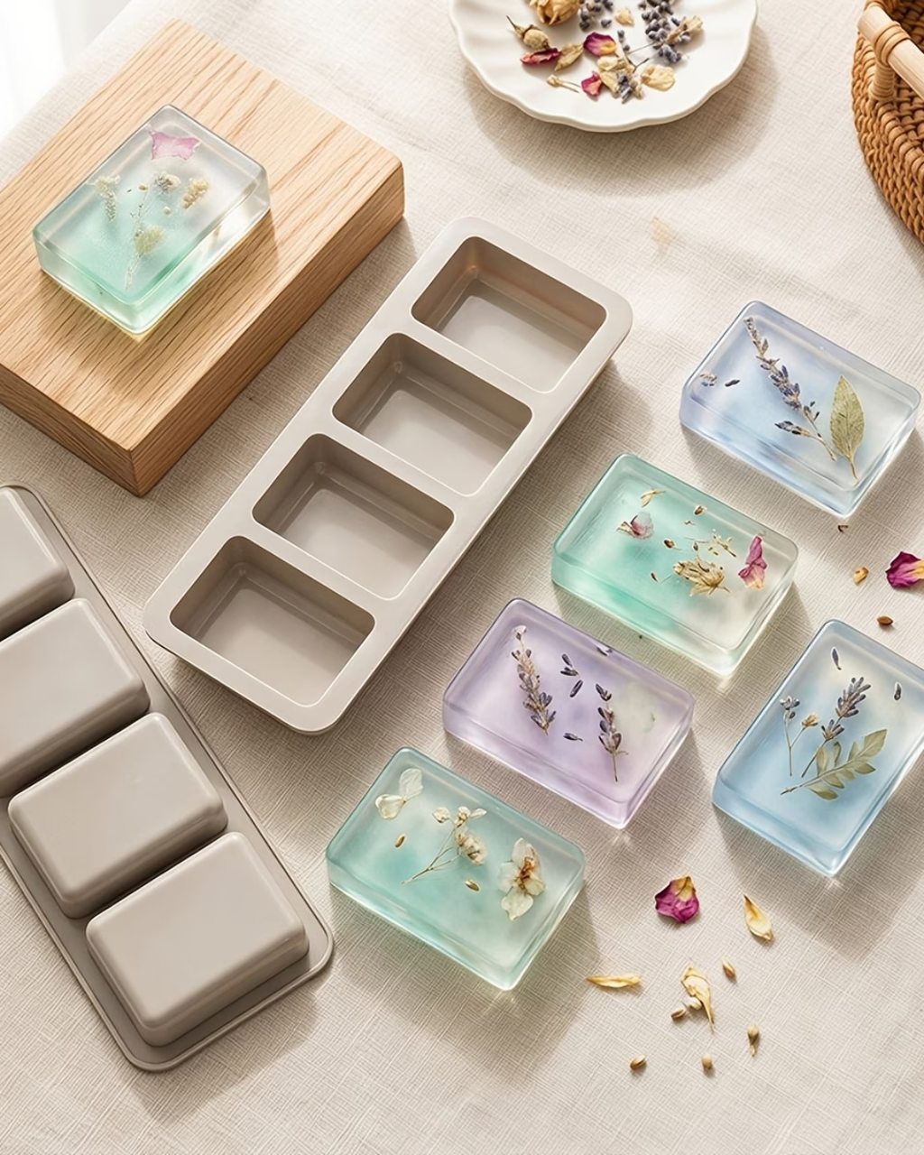 Molde de Silicona Rectangular – 4 Cavidades