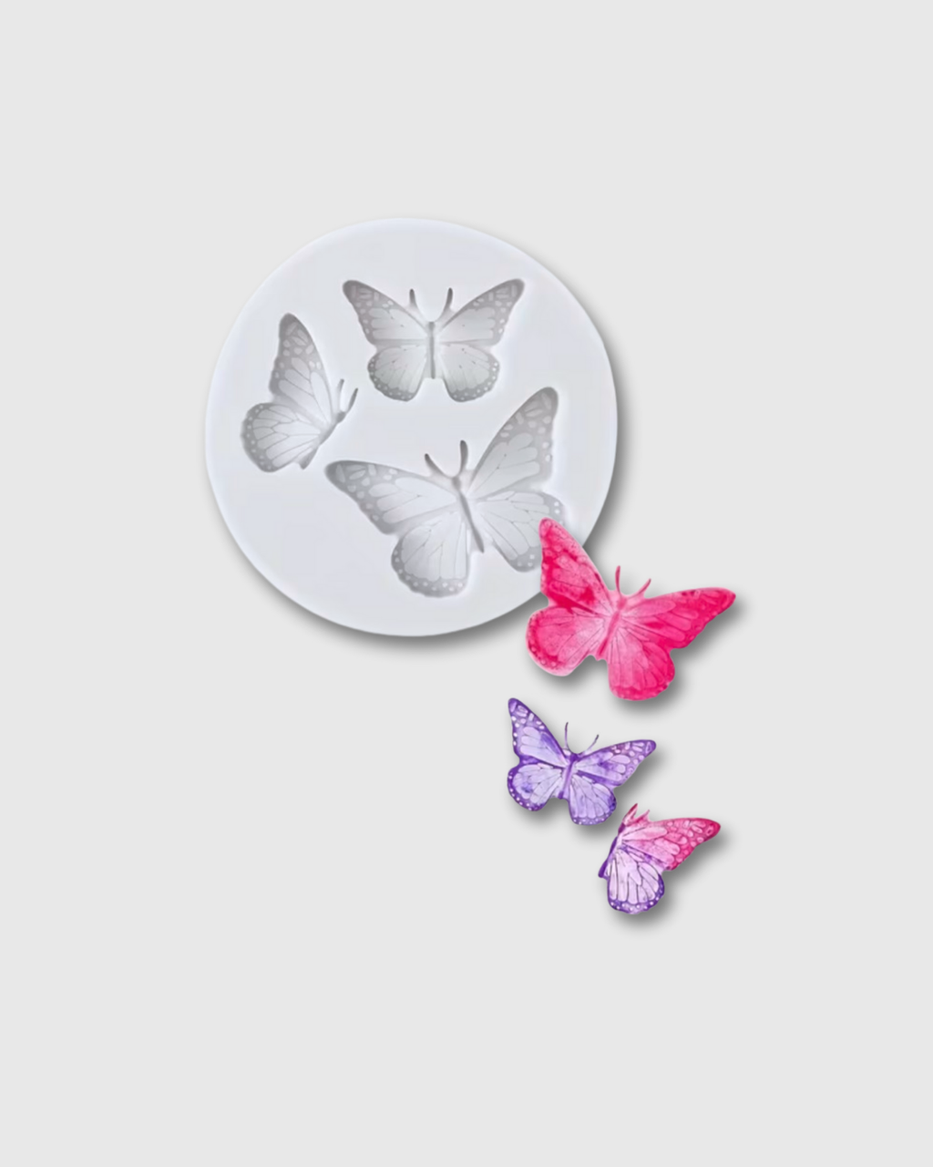 Molde de Silicona con Forma de Mariposa (3cavidades)