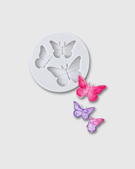 Molde de Silicona con Forma de Mariposa (3cavidades)