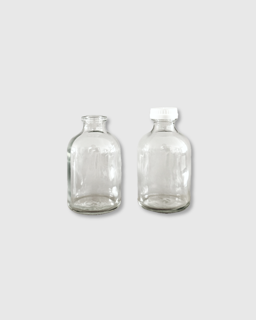 Envase de Vidrio Transparente 50 ml con Tapa Plástica para Difusores
