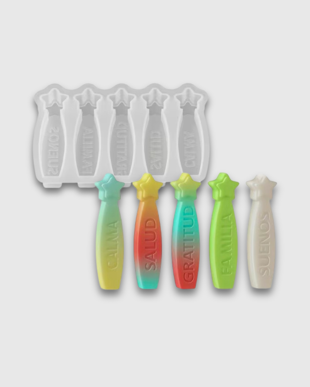 Molde de Silicona x5 Velas Pequeñas de Deseos 2