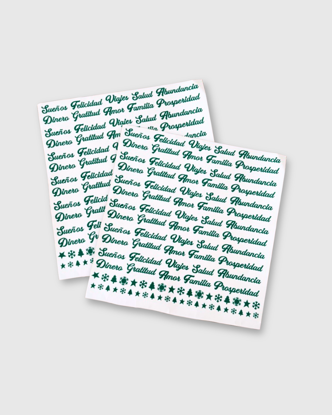Stickers adhesivos para velas x 120 unidades Verde navidad