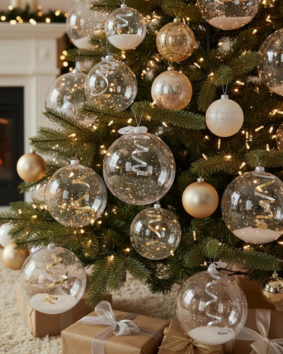 Bolas Navideñas Decorativas Transparentes