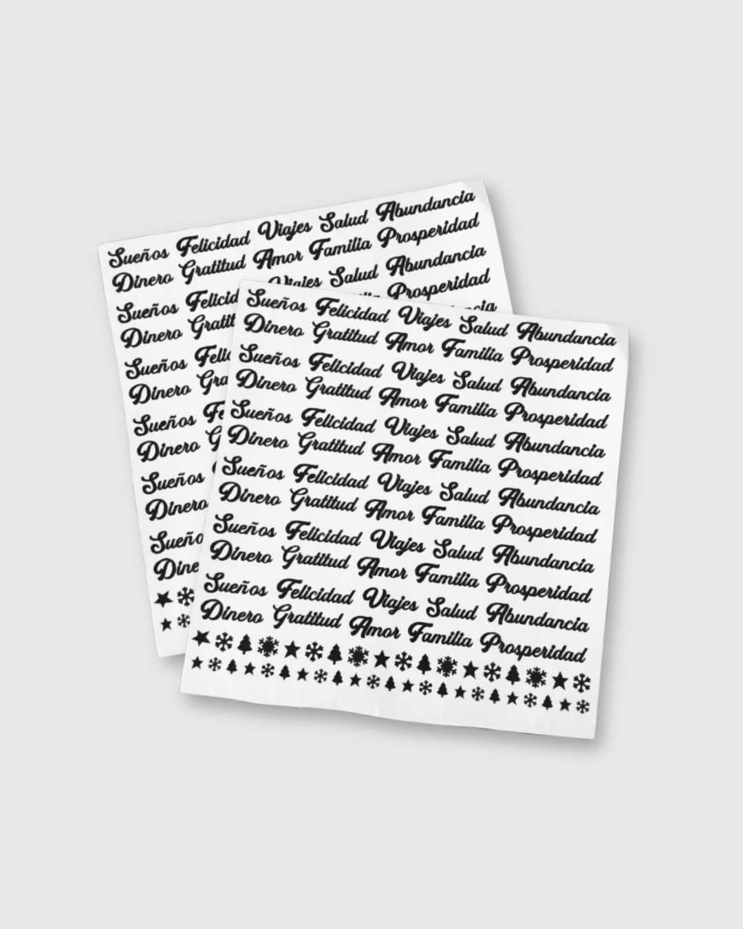 Stickers adhesivos para velas x 120 unidades Negro