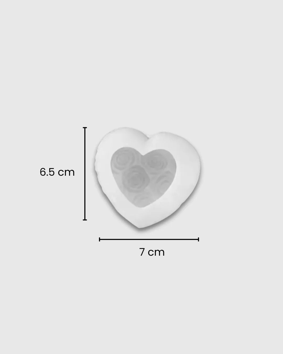 Molde de silicona corazón con rosas