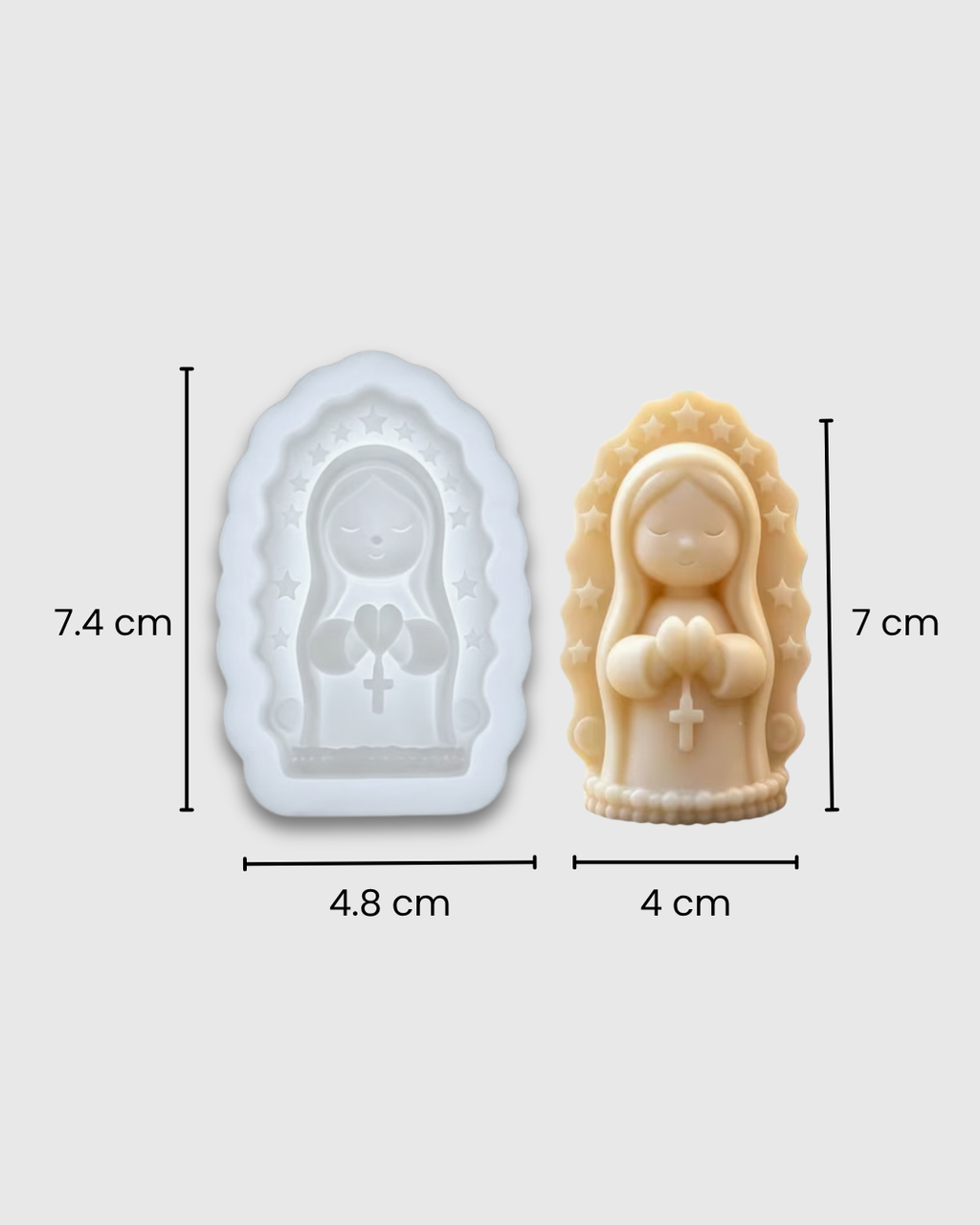 Molde de silicona Virgen del Rosario 2