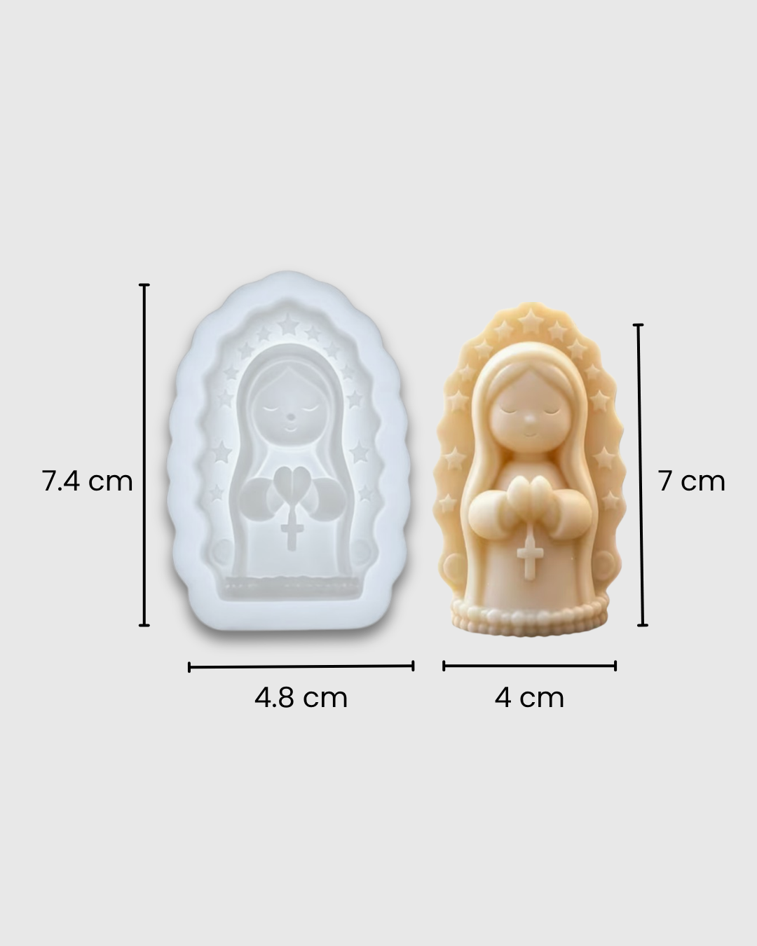 Molde de silicona Virgen del Rosario 2