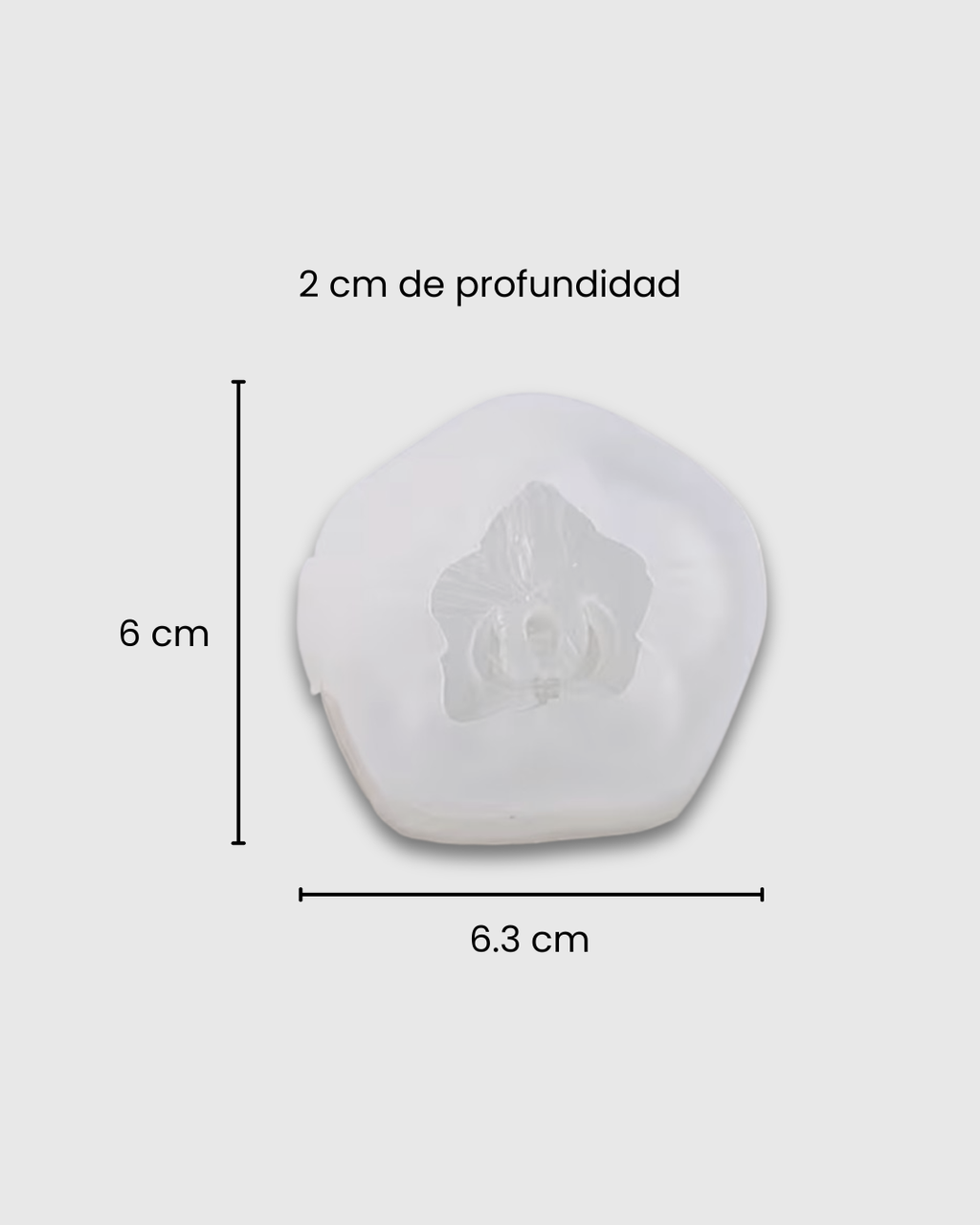 Molde de silicona en forma de orquídea