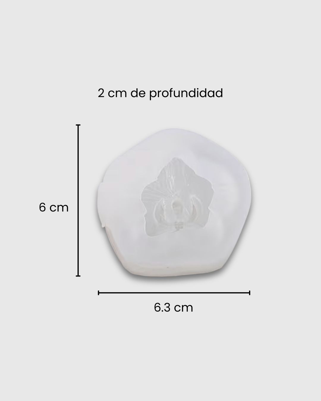 Molde de silicona en forma de orquídea