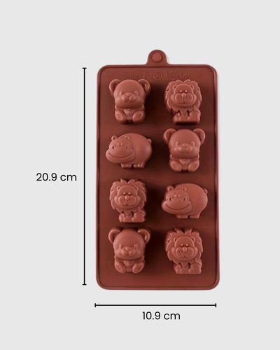 Molde de Silicona Animales x 8 Cavidades