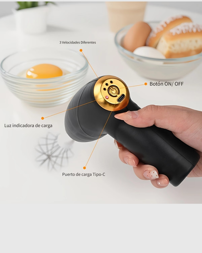 Batidora de Mano Eléctrica Inalámbrica Recargable