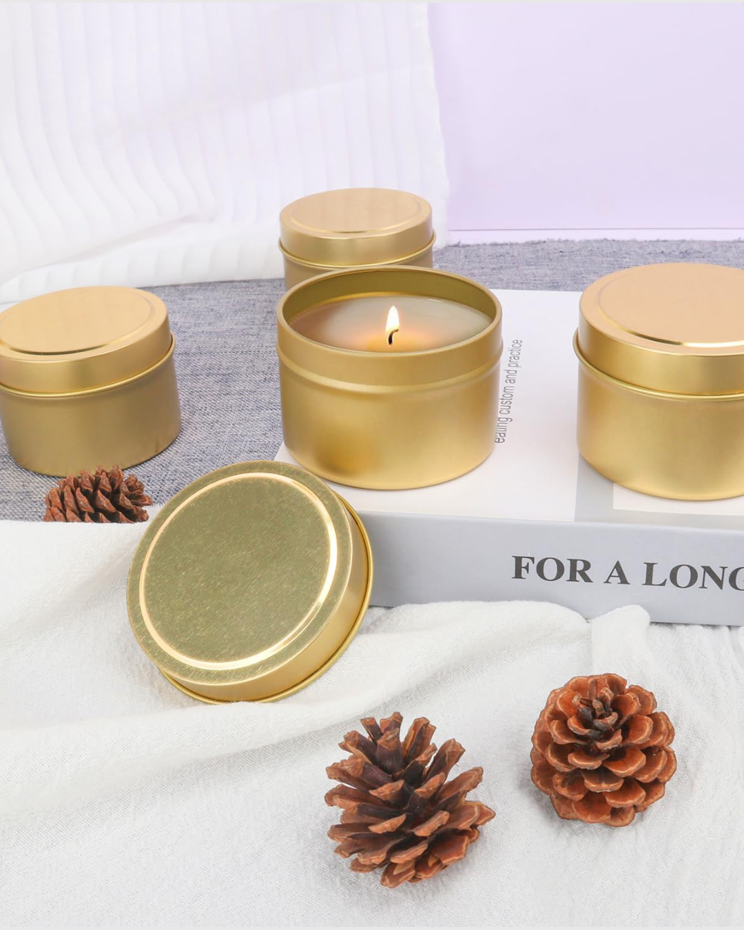 Recipiente de Metal Dorado con Tapa – 4oz (120ml)