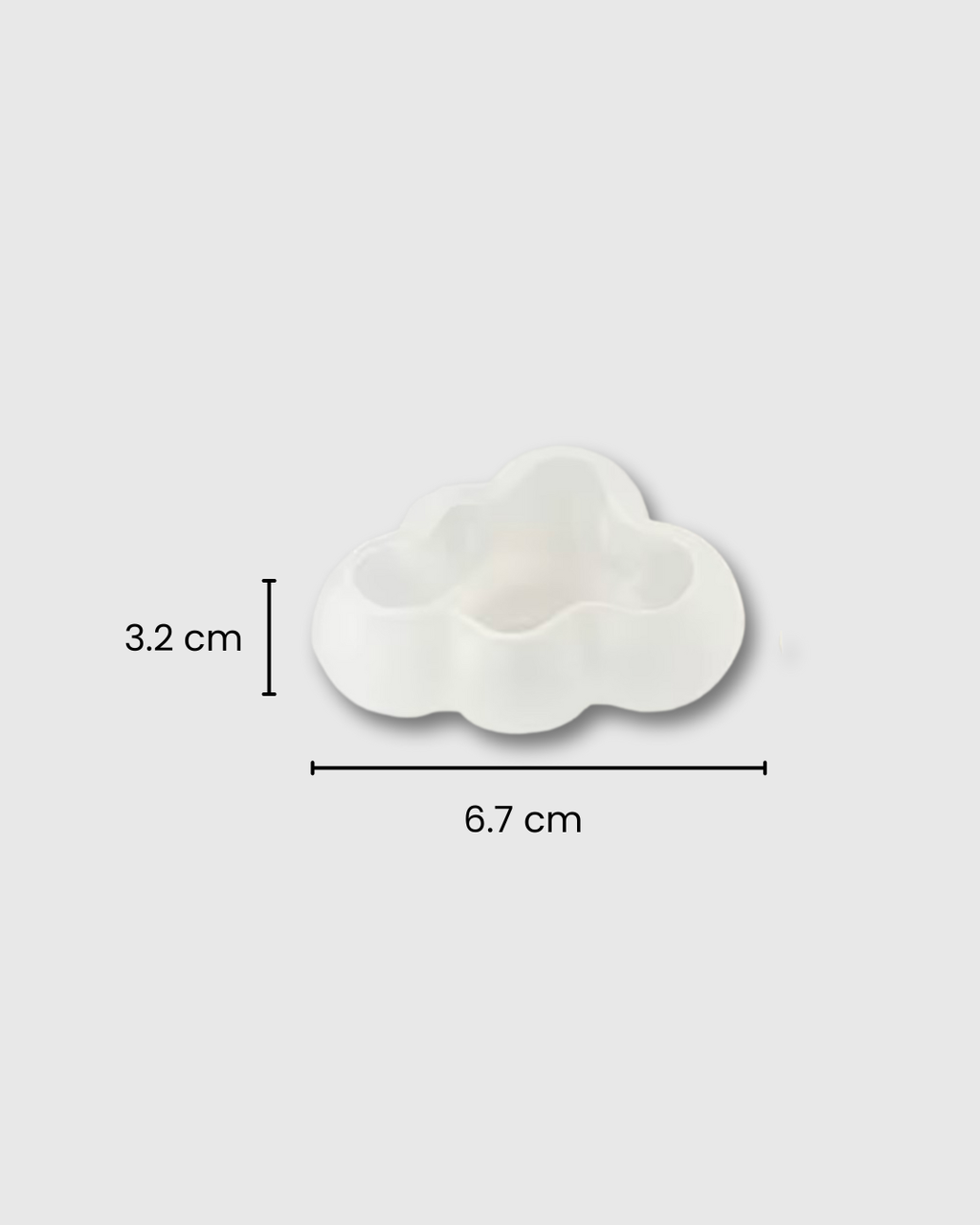 Set de 3 moldes de silicona en forma de nube