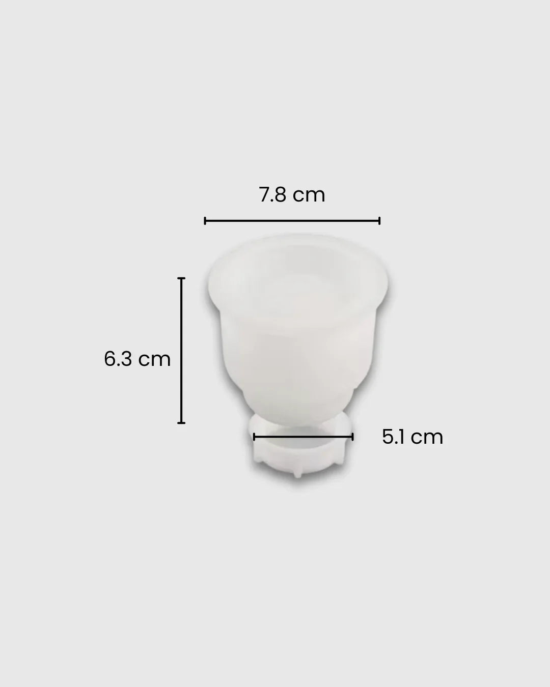Molde de Silicona en Forma de Jarrón con Rayas Pequeño