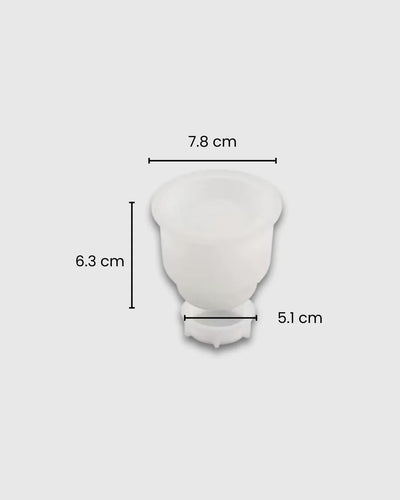 Molde de Silicona en Forma de Jarrón con Rayas Pequeño
