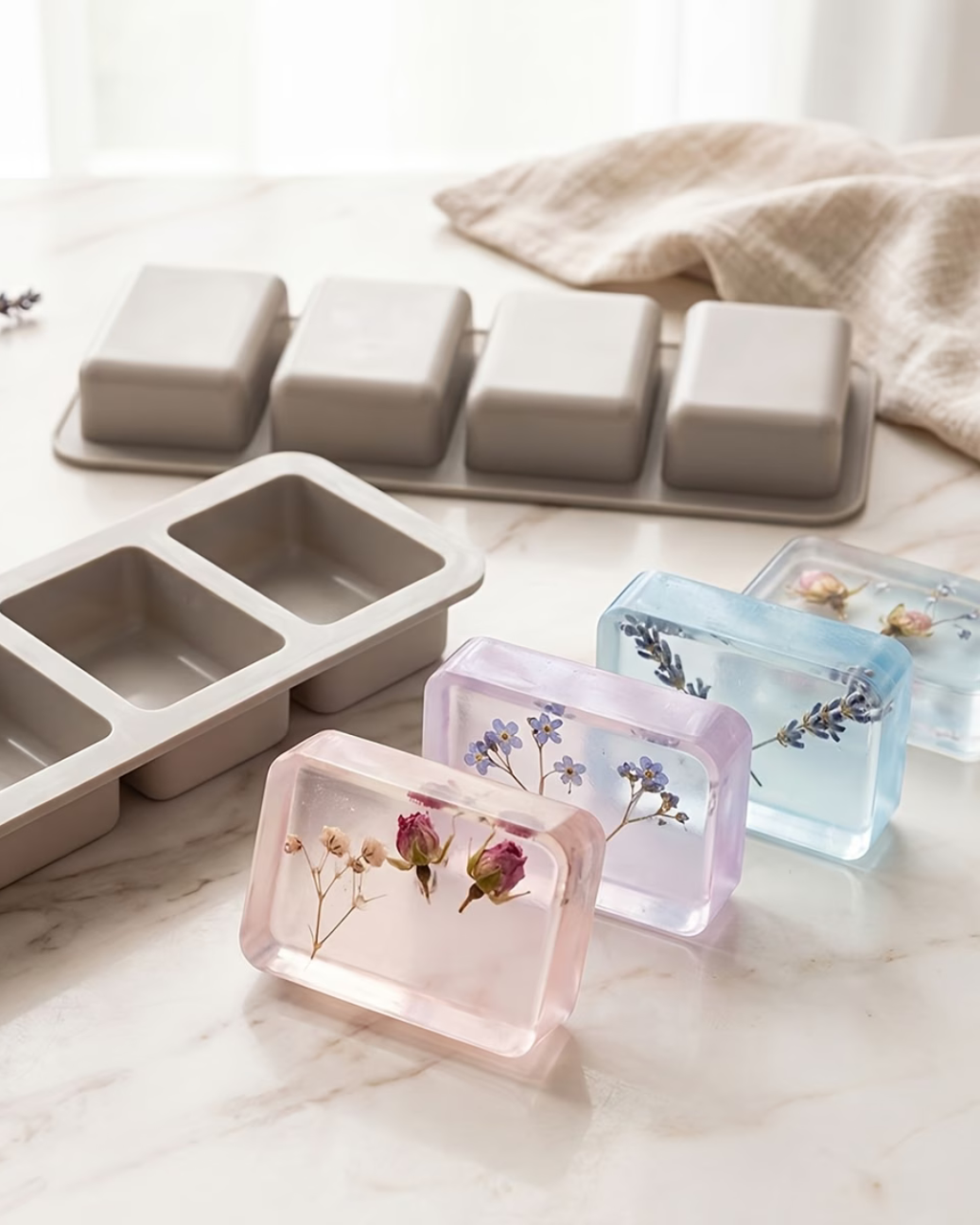 Molde de Silicona Rectangular – 4 Cavidades
