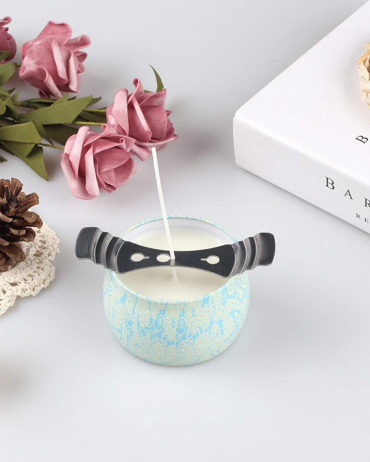 soporte metalico centrador de mecha