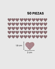 50 piezas de papel adhesivo para encender fósforos - Corazones pequeños
