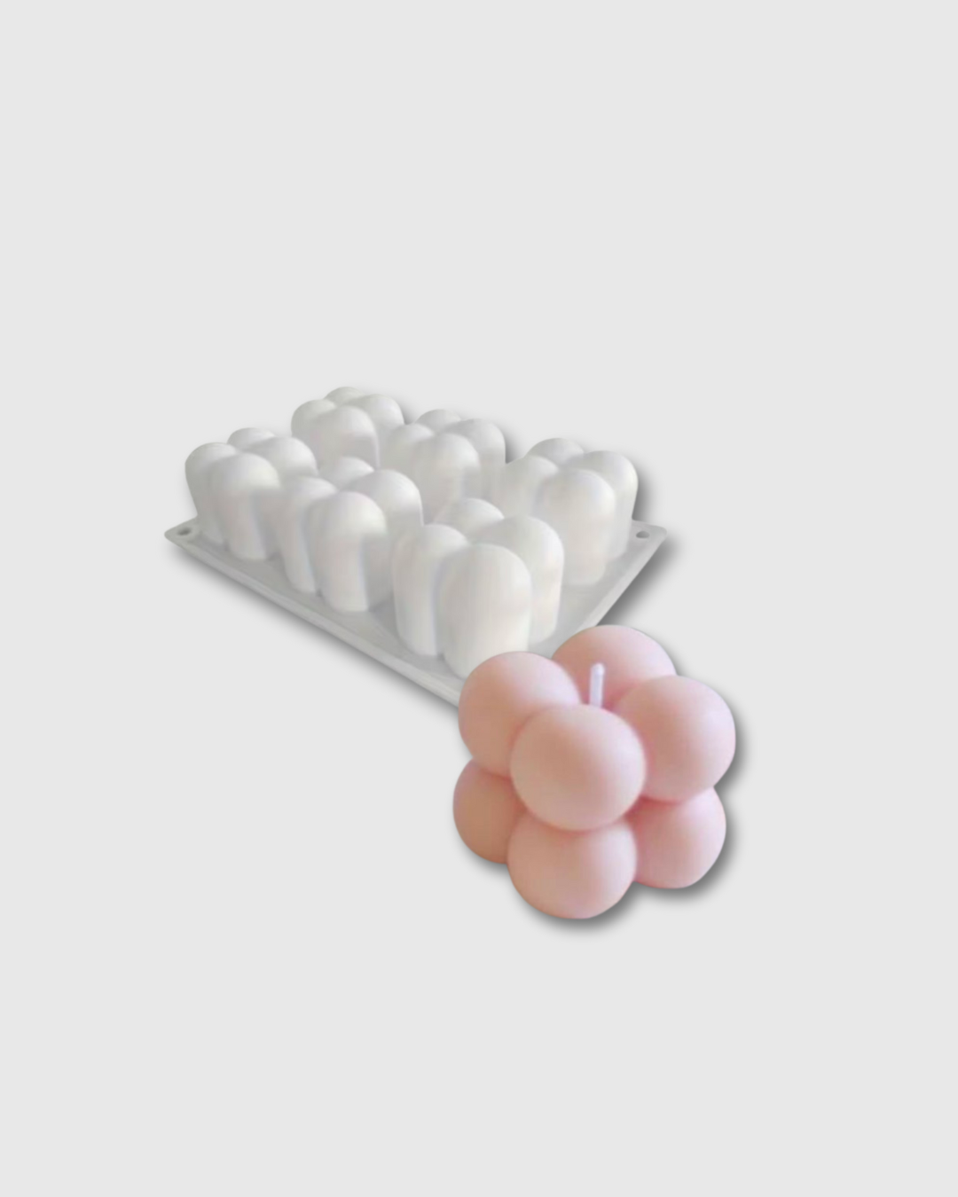 Molde de Silicona en forma de Mini Burbujas de 6 Cavidades