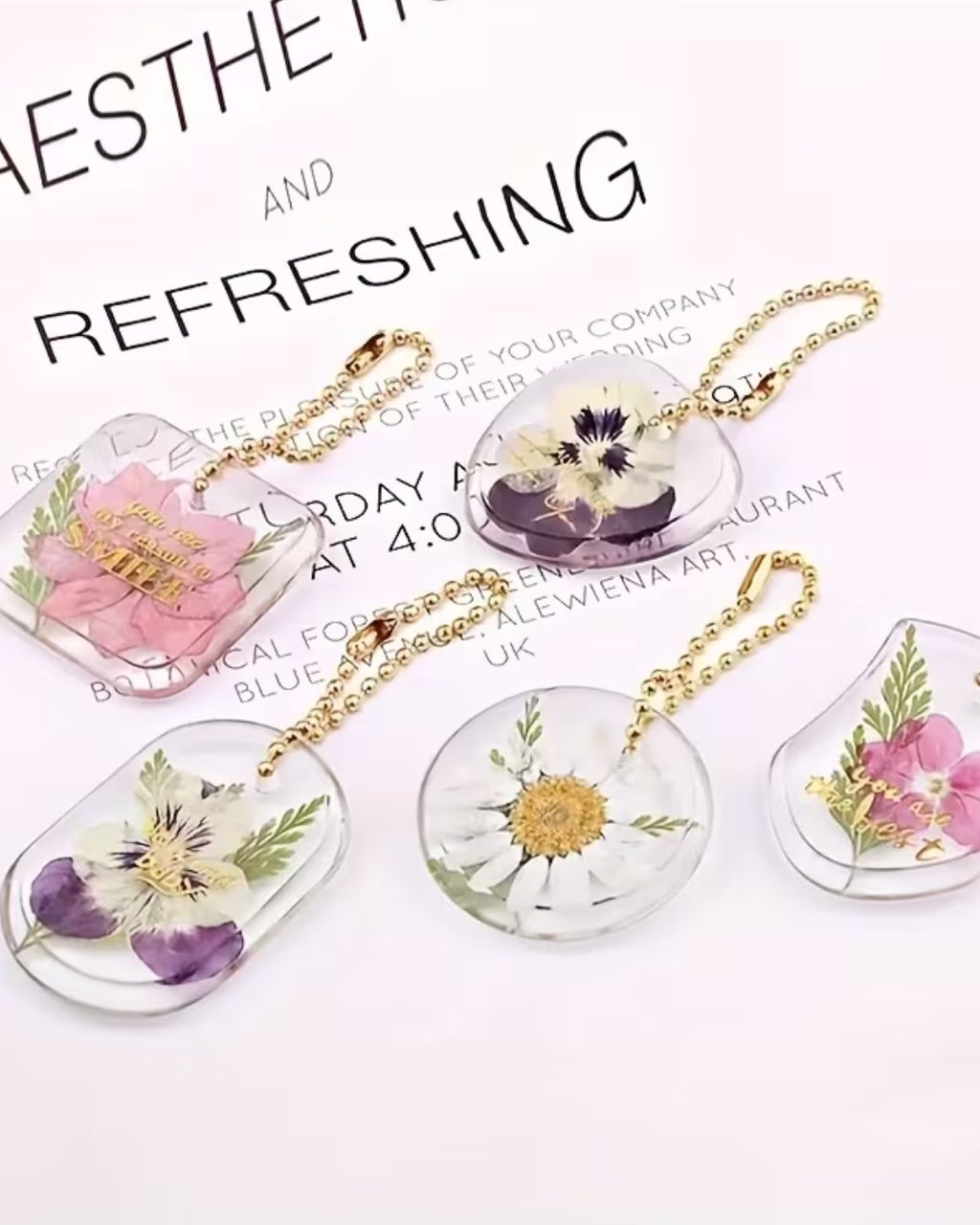 Juego de 6 Moldes de Silicona para Llavero – Resina Epoxi DIY