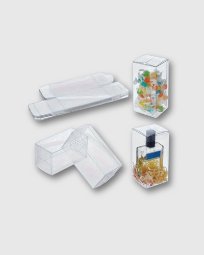 recipiente transparente en plastico 