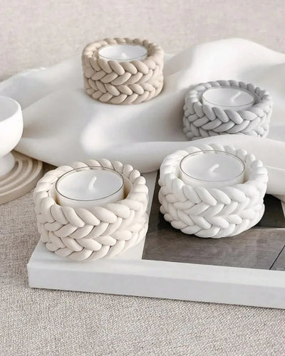Molde de Silicona para Recipiente Pequeño Estilo Trenza