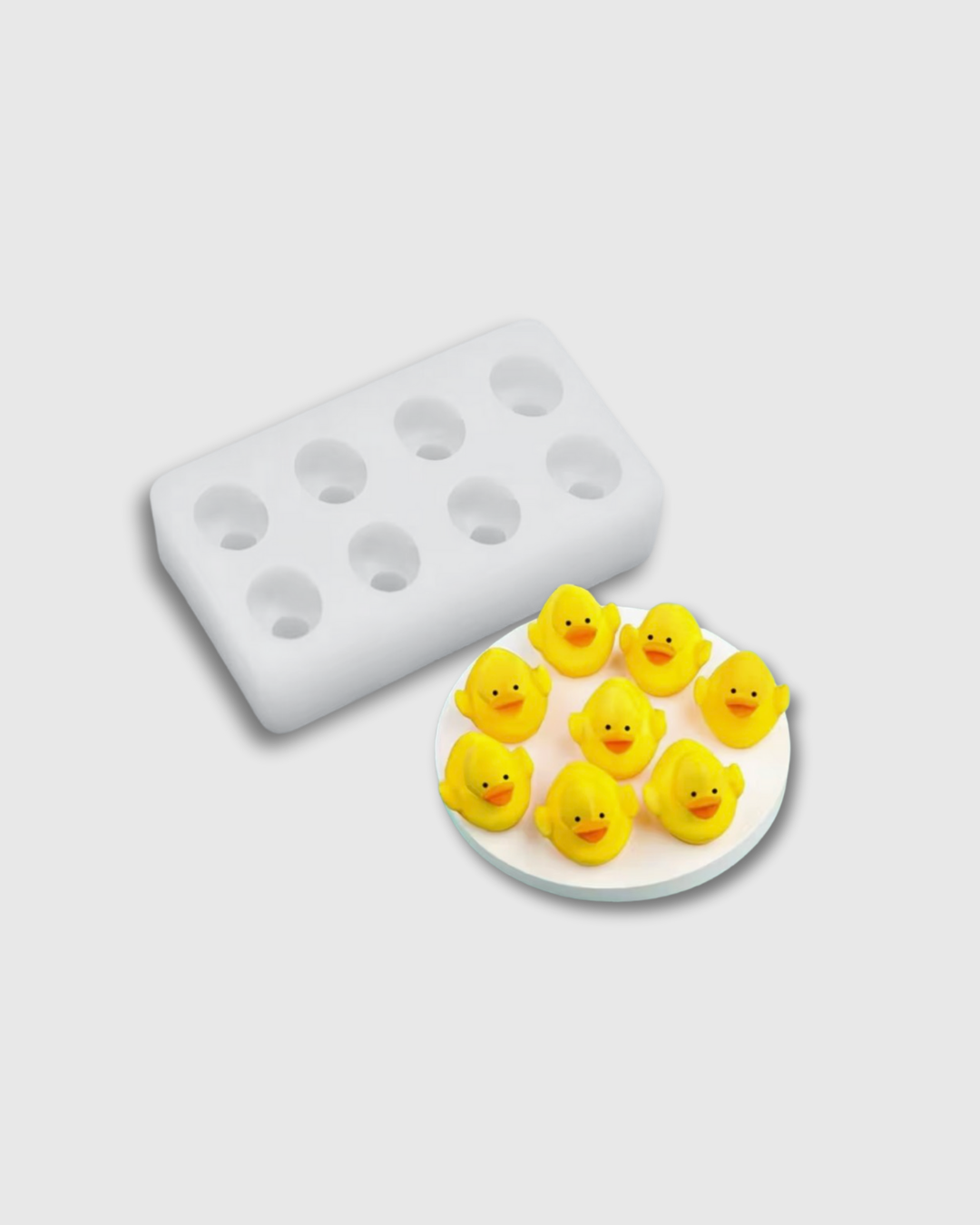Molde de silicona mini patos (8 cavidades)