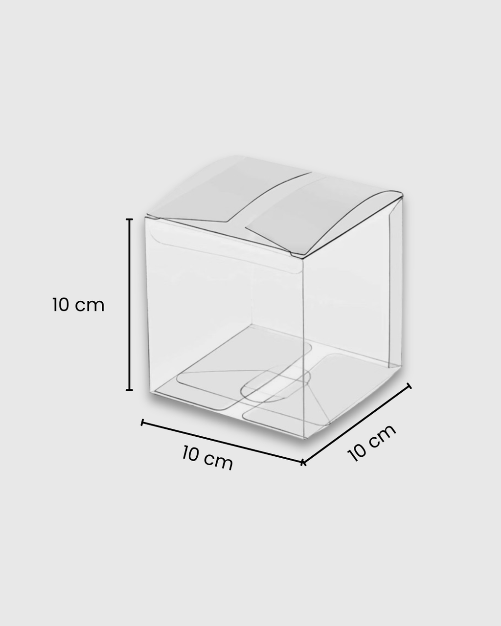 Caja de acetato 10x10x10 cm