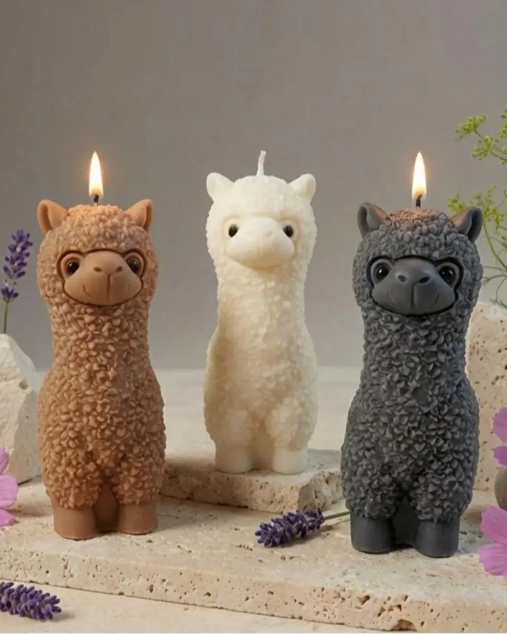 Molde de silicona en forma de alpaca
