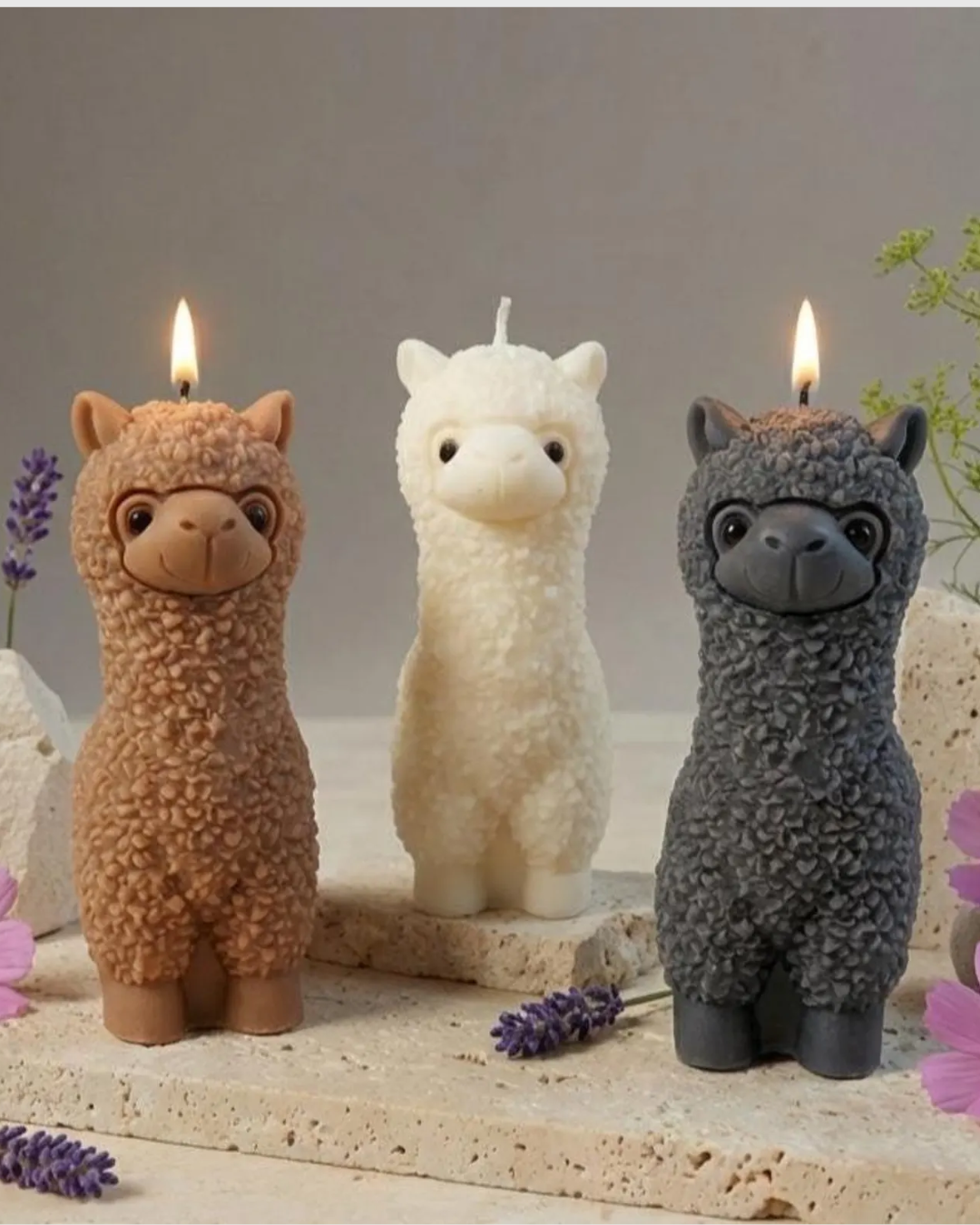 Molde de silicona en forma de alpaca