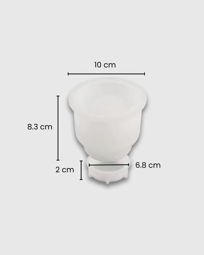 Molde de Silicona en Forma de Jarrón con Rayas Grande