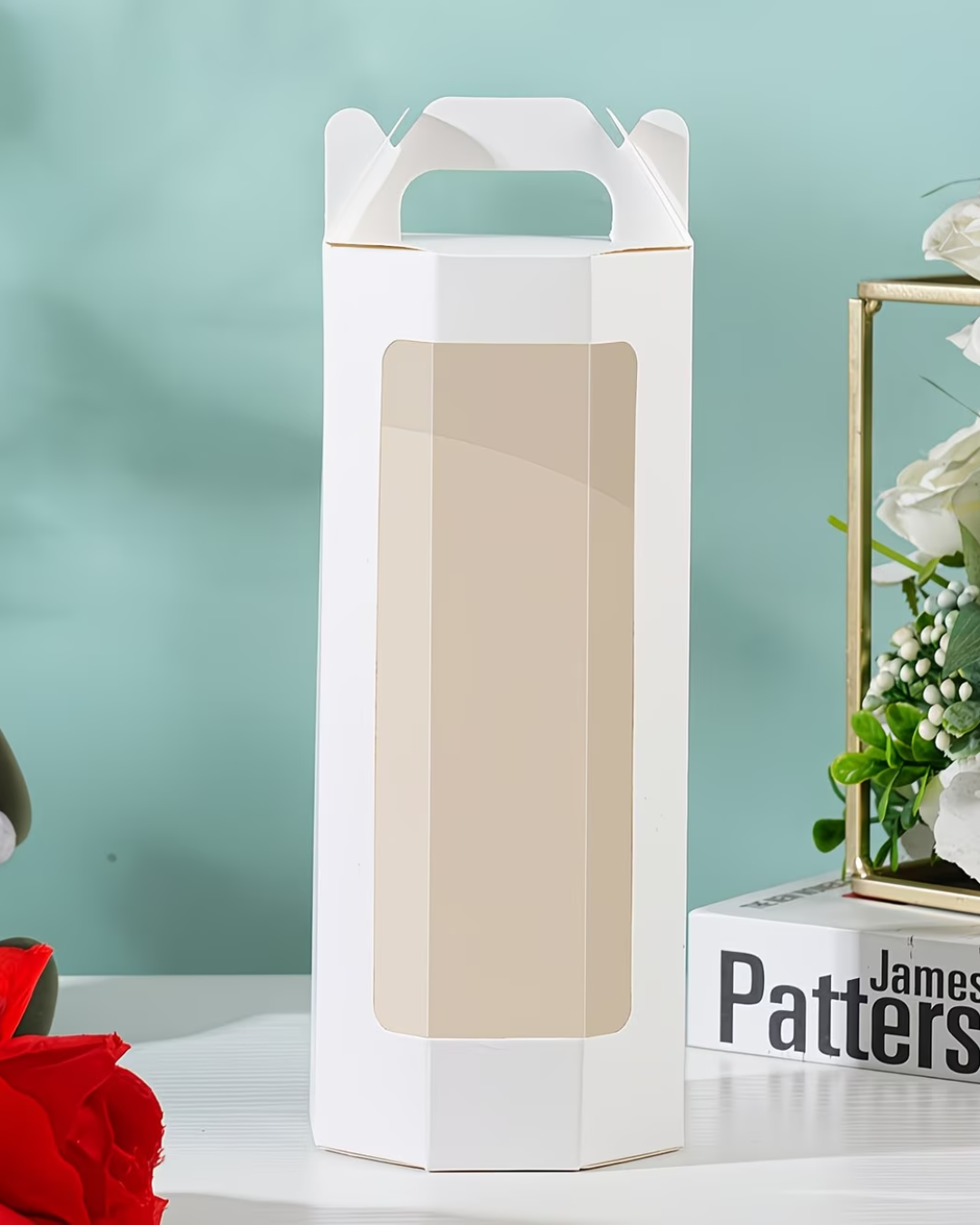 Caja de Regalo Octogonal con Ventana Transparente