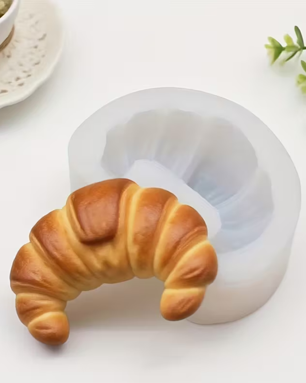 Molde de silicona en forma de panecillo tipo croissant